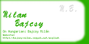 milan bajcsy business card