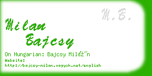 milan bajcsy business card